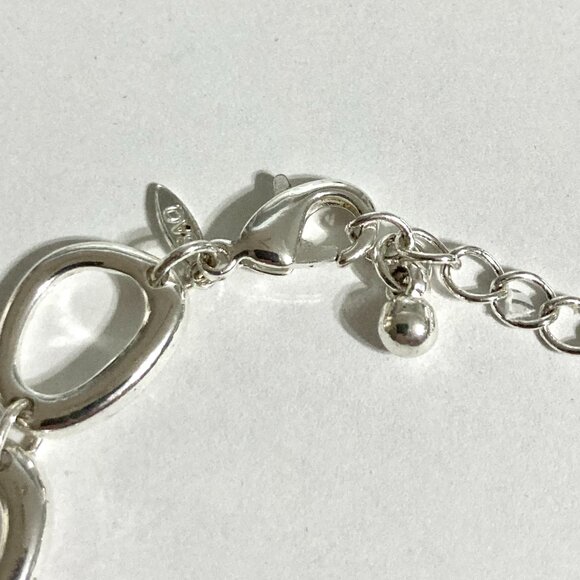 1980s Avon Silver Tone Circle Link Adjustable Bracelet Jewelry 9.25” SAQ Vintage - Picture 2 of 5
